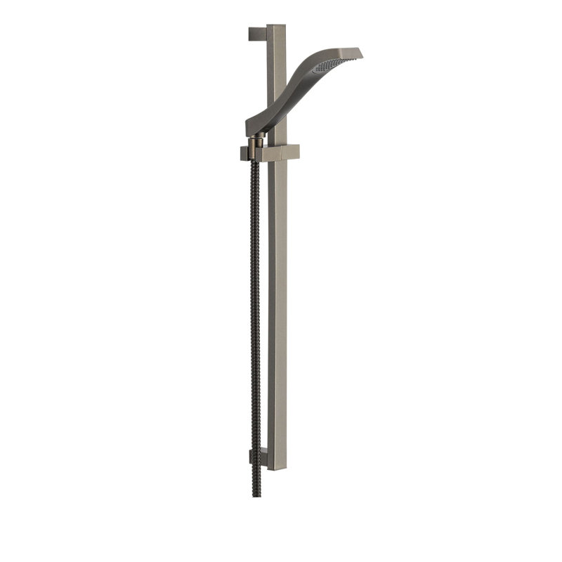 Dryden Single-Spray Slide Bar Hand Held Shower with Hose, Handheld Shower Head, Aged Pewter