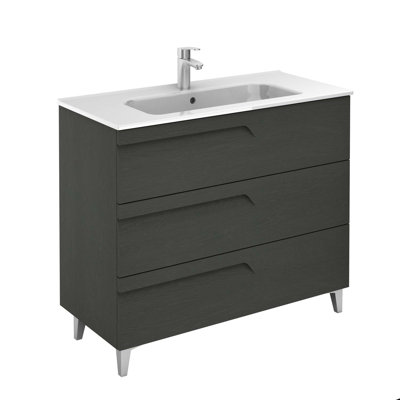 Alejandro 40 " W Freestanding Standard Free Standing Single Double Single Vanity Bathroom Vanity With Top