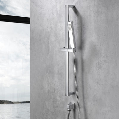 Ensemble de pomme de douche à barre coulissante 27 po avec tuyau flexible 60 po Rift Collection