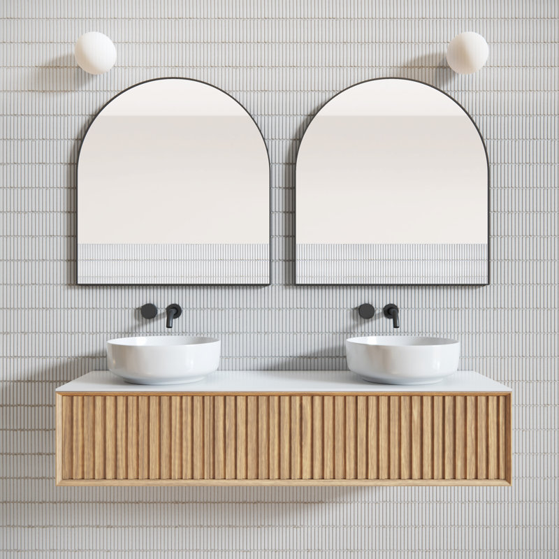 Modern and Contemporary Bathroom / Vanity Mirror, 30 in. x 32 in., Black