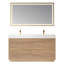 Ensemble de meuble-lavabo double 60 po avec miroir Huesca-70529960-70529959