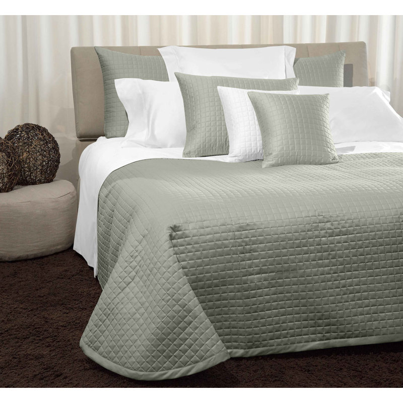 Masaccio Bedding, King Coverlet, Silver Sage