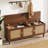 Danaisa 55" Shoe Storage Bench with Lift Top Storage & Rattan Doors for Entryway