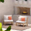 Chaise de patio Paulet avec coussins Sunbrella-458420206