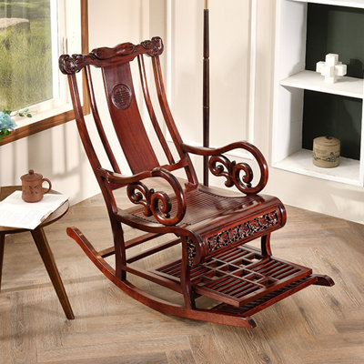Quality solid wood casual retro lazy rocking chair