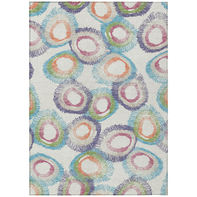 Machine Washable Indoor/Outdoor Jenning ACN2278 Geometric Rug