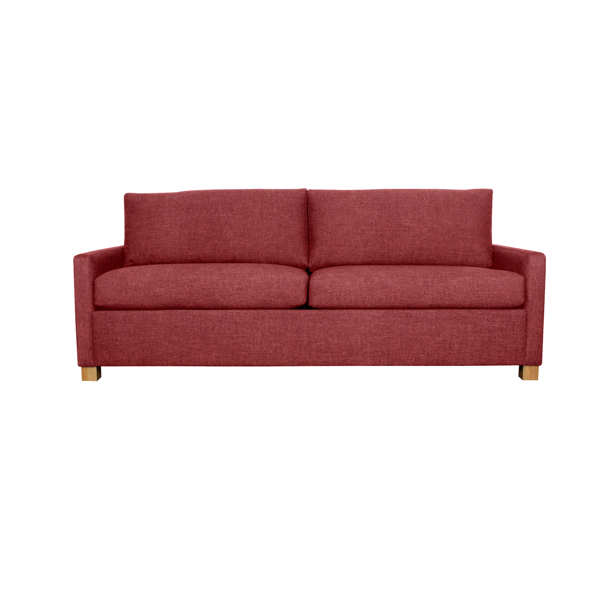 Louisa 87'' Square Arm Sofa Bed, Dorset Cherry Performance Chenille