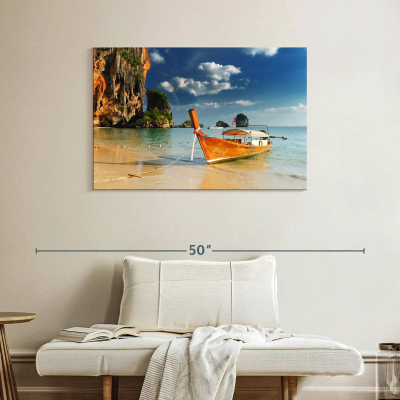 Bateau Mehar à Railay Beach, H 26 po x l 39 po