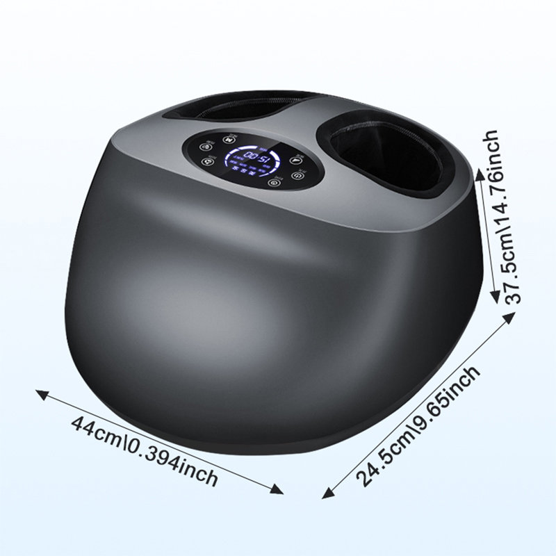 Smart Foot Massager With Heat - 9 Intensity Levels, 6d Airbags For Deep Kneading & Gua Sha, Timer Function - Full Foot Relief For Office Workers & Seniors