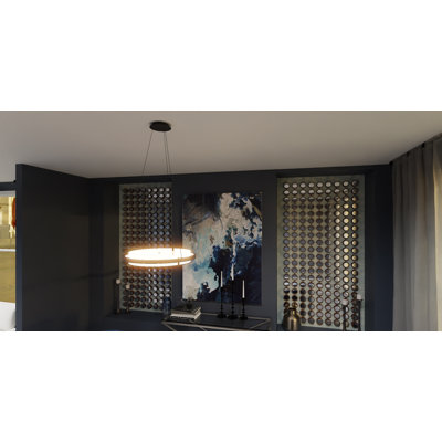 Dangel 1 - Light LED Wagon Wheel Pendant
