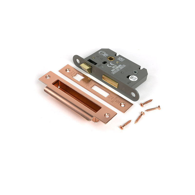 Heavy Duty Bathroom Lock, Polished Bronze