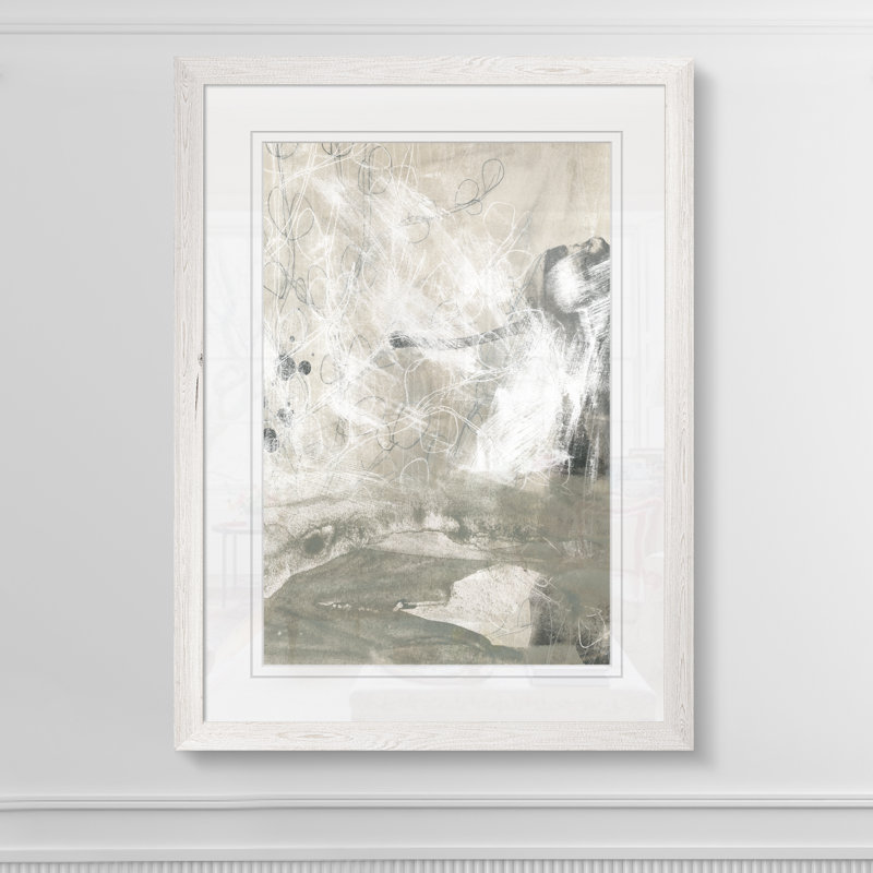 « délavé i » par paul cezanne-cadre photo, reproduction d’art, H 32 po x l 44 po x 1,25 po, Imprimé encadré blanc