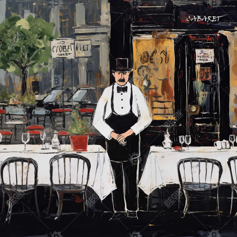 The cabaret - 32"x32" art on canvas