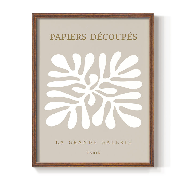 Matisse CECXCI, reproduction encadrée - bois massif, Brun, H 10 po x l 8 po