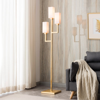 69.5 " Brushed Tree Floor Lamp