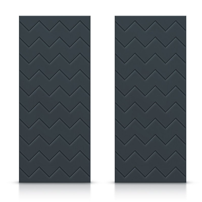 Portes de placard coulissantes à panneaux en bois manufacturé, Gris anthracite, 48 po x 84 po