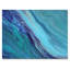 Art liquide avec vagues sur fond bleu - Toile moderne-824559237-824559235