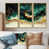 Toile avec cadre flottant or