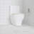 Round Toilet Seat, Quiet Close Cover and Seat, Easy to Clean and Stain-Resistant, Residential Standard Toilet Seat with Lid, Secure Plastic Hinges, Easy to Install, Biscuit-126175780