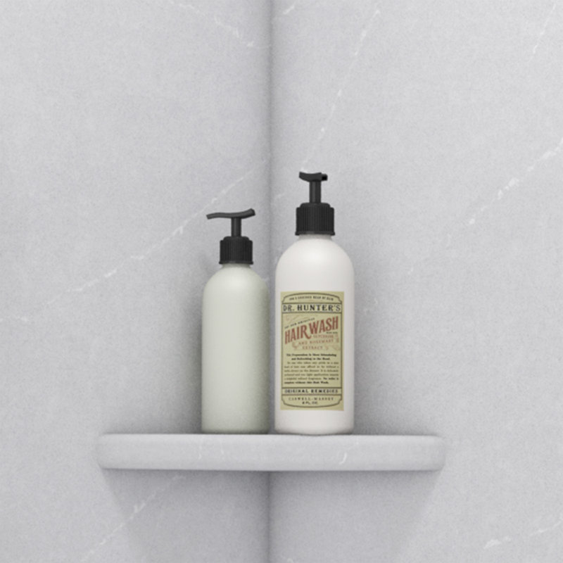 FlexStone 15" Corner Shelf Niche in Sea Salt, Sea Salt