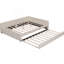 Lit plateforme tapissier avec port USB et lit gigogne simple-558390160