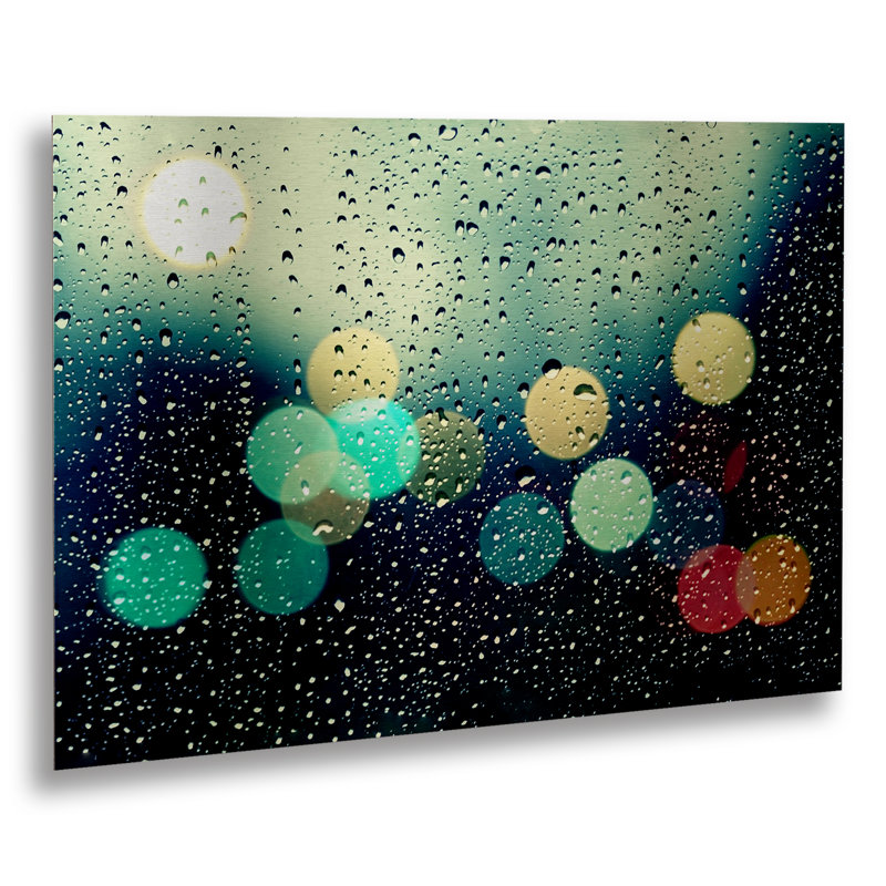 « rainy city », reproduction de photo, Aluminium, H 16 po x l 22 po x P 1 po