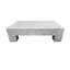 Table basse rectangulaire à quatre pieds en marbre véritable de Carrare