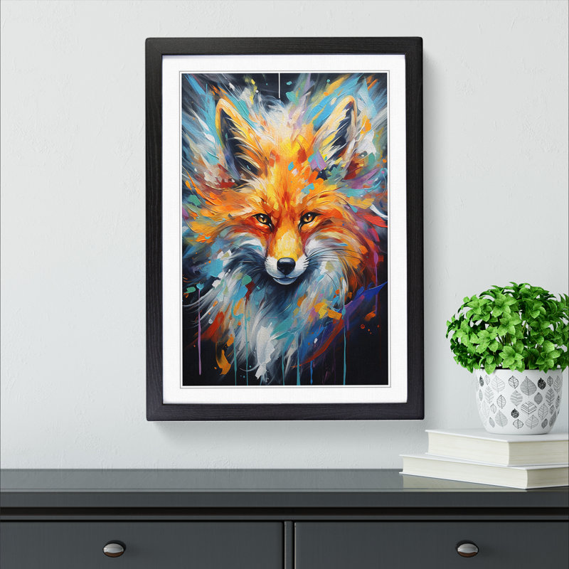 Single Picture Frame Print on Wood, 64cm H x 46cm W, Black Framed