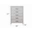 Ensemble de chambre à coucher avec rangement de style moderne 5 pièces DENVER King