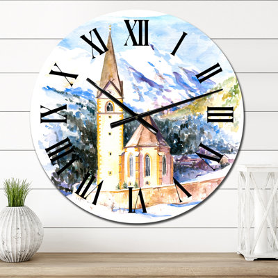 Petite horloge murale Mid-Century