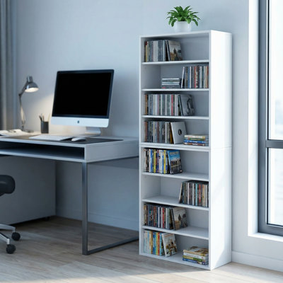 Armoire de rangement multimédia réglable à 8 niveaux avec conception convertible pour l'organisation de la maison et du bureau