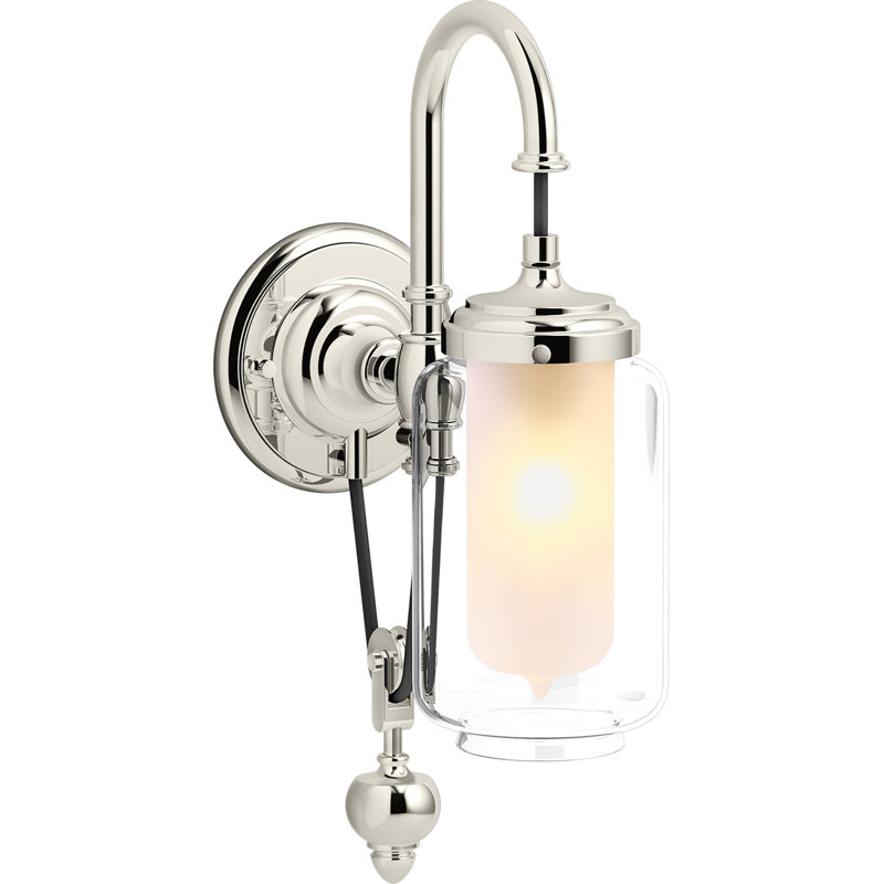 Artifacts 1 - Light Armed Sconce, Vibrant Polished Nickel