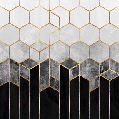 " Charcoal Hexagons " by Elisabeth Fredriksson