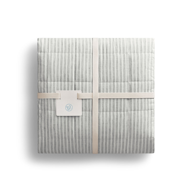 Canfield Quilt Set, Queen Quilt + 2 Queen Shams, Navy