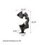 Grande sculpture 16,5 "haut de gamme en pierre de taihu noire-489831306