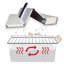 Couvercle de baignoire pliable, plateau de baignoire imperméable, housses de table pliantes isolantes (blanc)