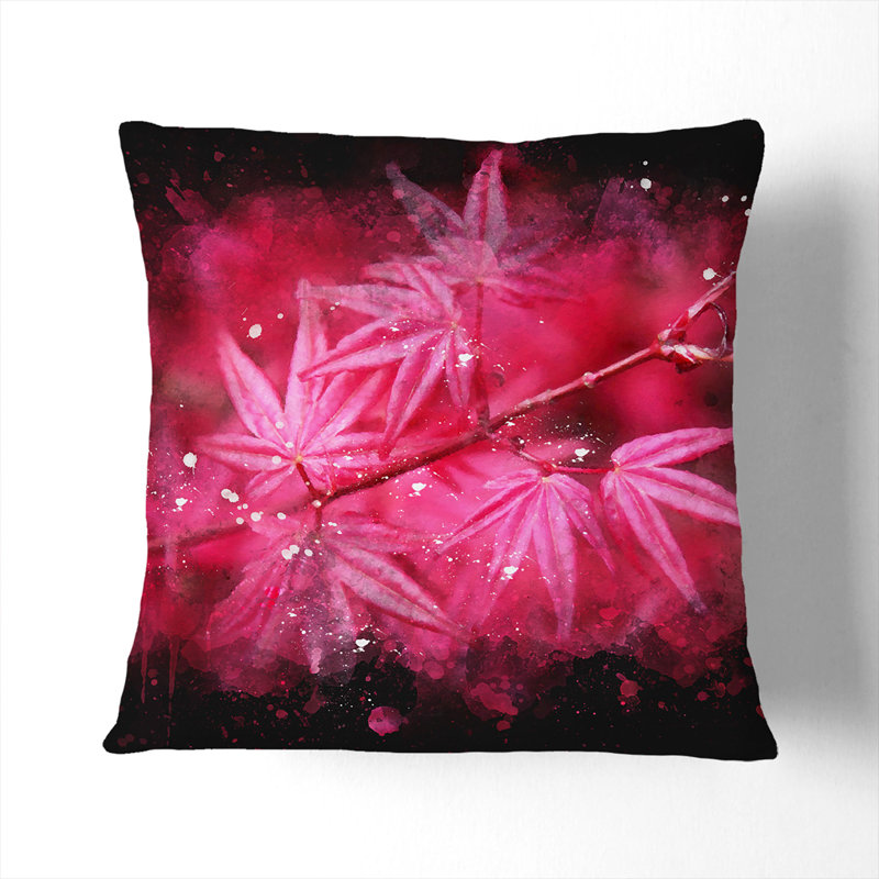 Japanese Maple Tree Scatter Cushion, 55cm H x 55cm W x 20cm D