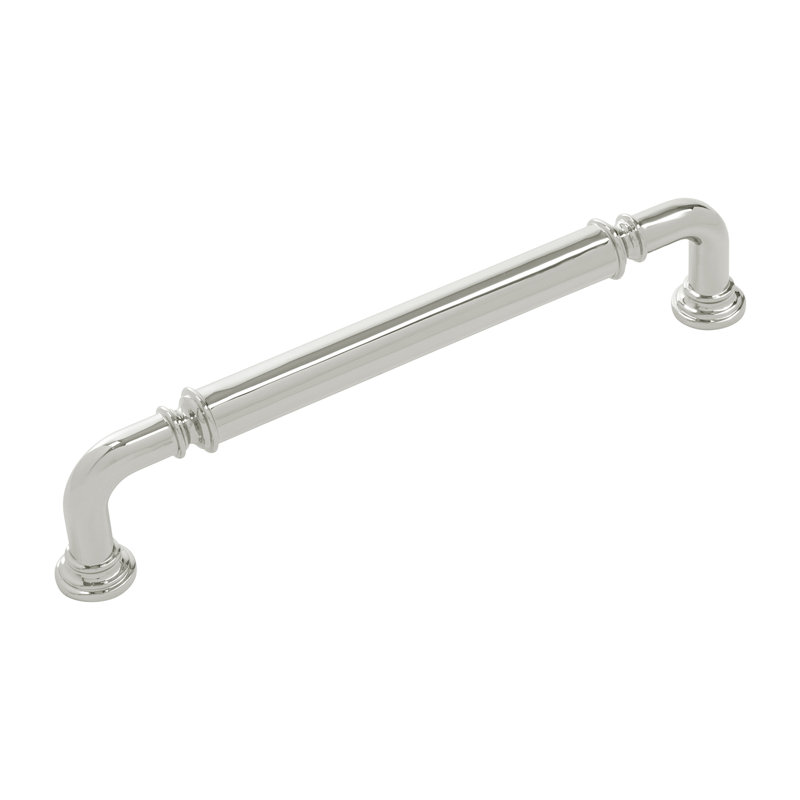 Berkshire Collection Handle Pull - Cabinet Pull - Farmhouse Hardware for Drawers & Cabinets, Polished Nickel, 6 5/16"