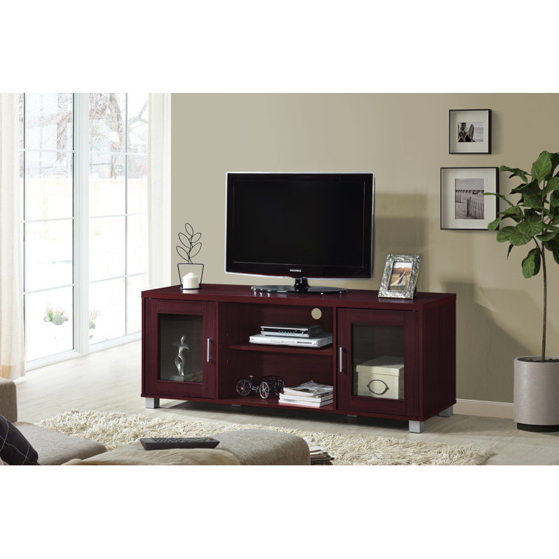 Aimiejit Unfinished TV Stand for TVs up to 60", Mahogany
