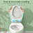 1.28 GPF Elongated Toilet Single Flush Soft Close Toilet 2-piece Seat Included Toilet Chrome Handle in White
