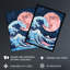 Large Full Moon Great Wave Surreal Painting Wall Art Print