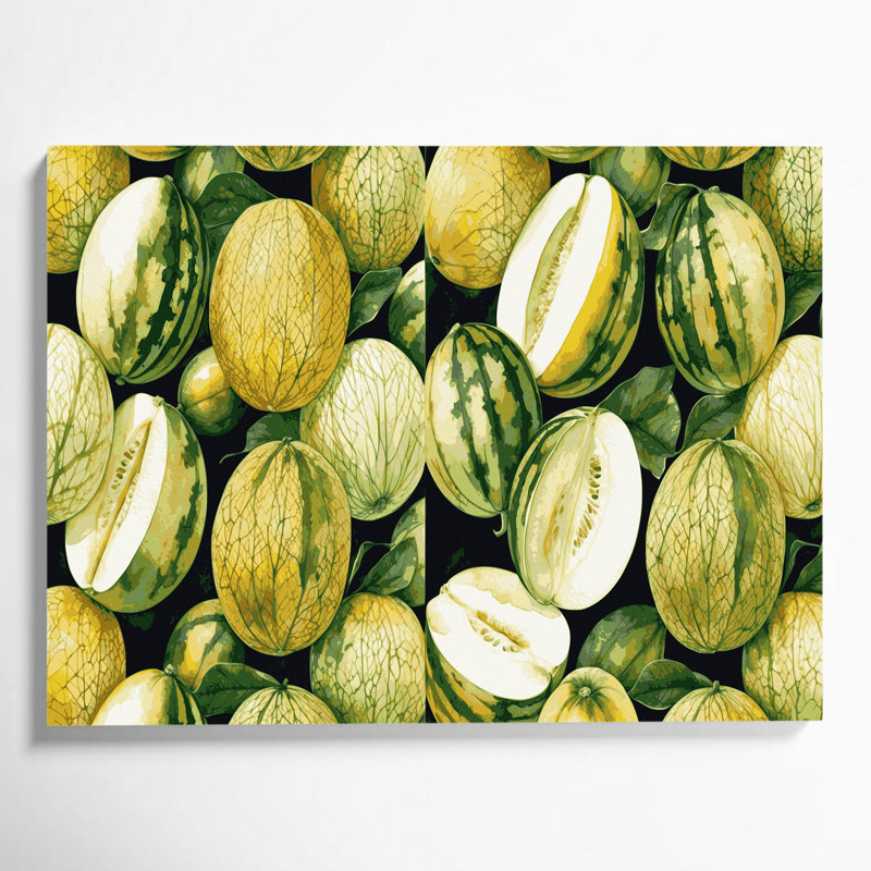 Fruit Galia Melon Beige Canvas Wall Art