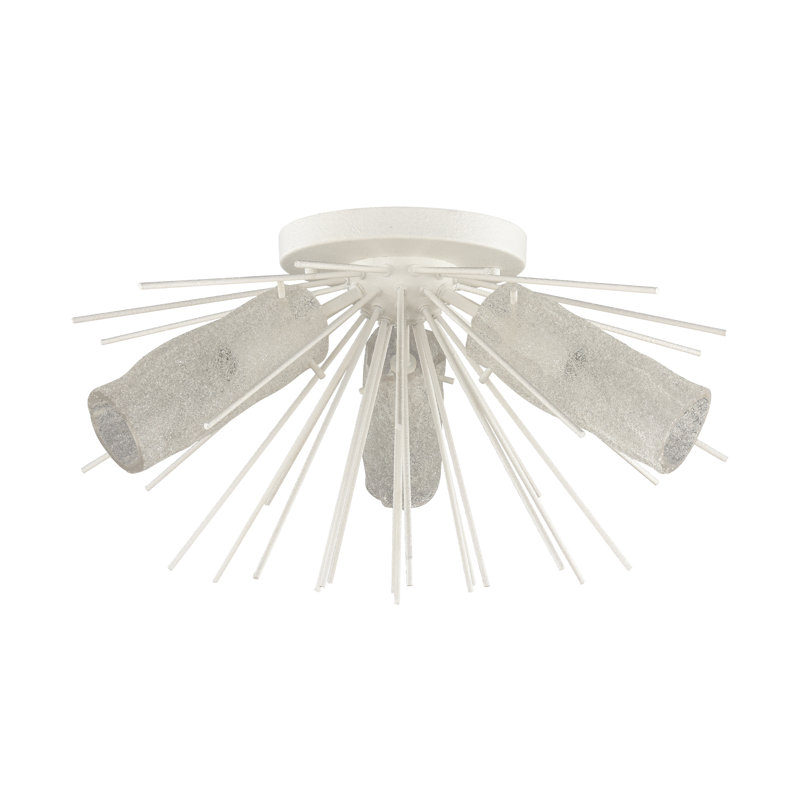 Plafonnier semi-encastré 3 lumières Sea Urchin - corail blanc