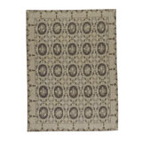 Hand-Knotted High-Quality Green and Beige Area Rug