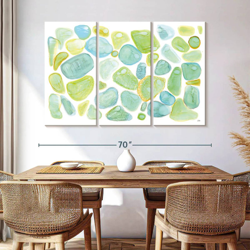 Abstrait de verre de mer Avery, H 42 po x l 65 po
