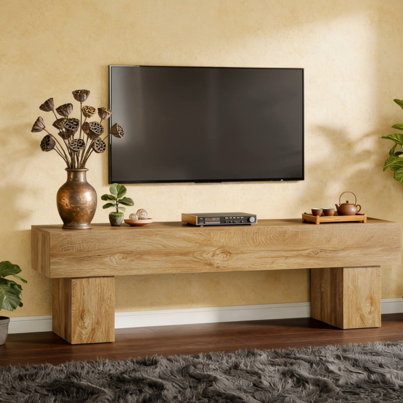 63" Farmhouse TV Stand, Media Console Table Entertainment Center