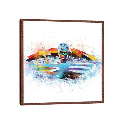 Michael Phelps by Katia Skye - Print on Canvas