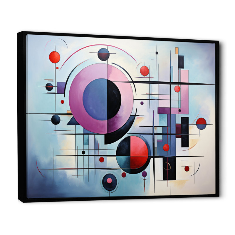 Illuminations spatiales mauves - Impression, Cadre flottant noir, H 24 po x l 32 po x P 1 po