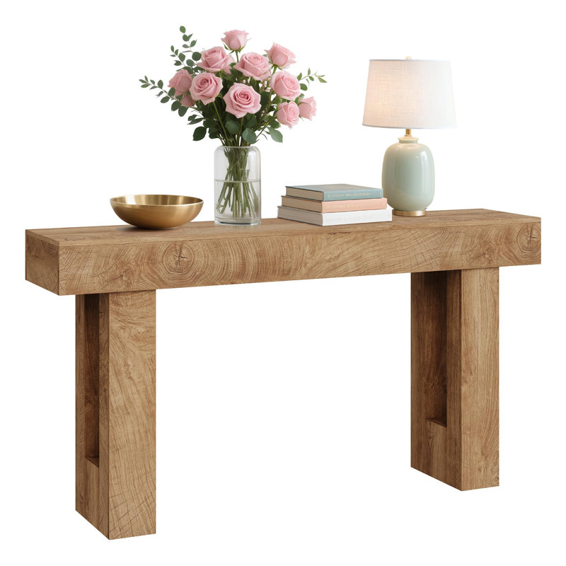 Console 63 pouces rustique Farmhouse, Brun rétro