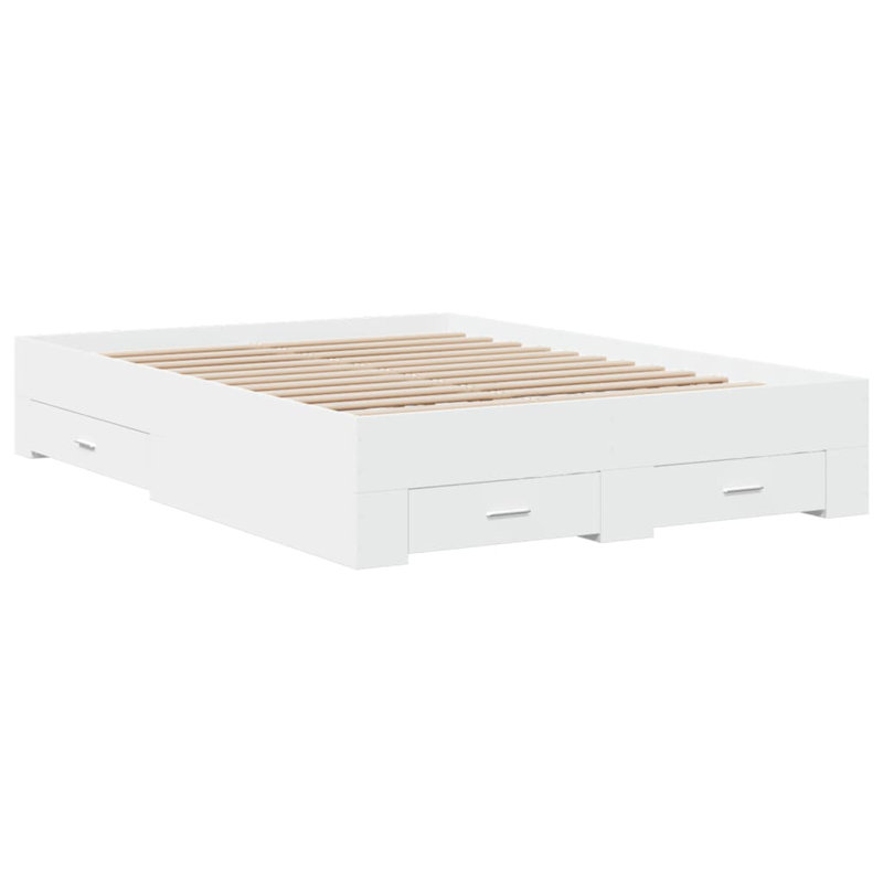 Yamna Engineered Wood Bed Frame, UK Small Double - DE 120 x 190 cm, White